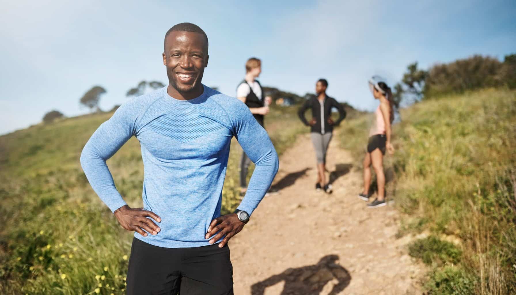 Image of a man on hike in Palos Verdes, Los Angeles County, South Bay