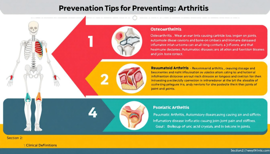 A visual guide to prevention tips for arthritis and joint health.