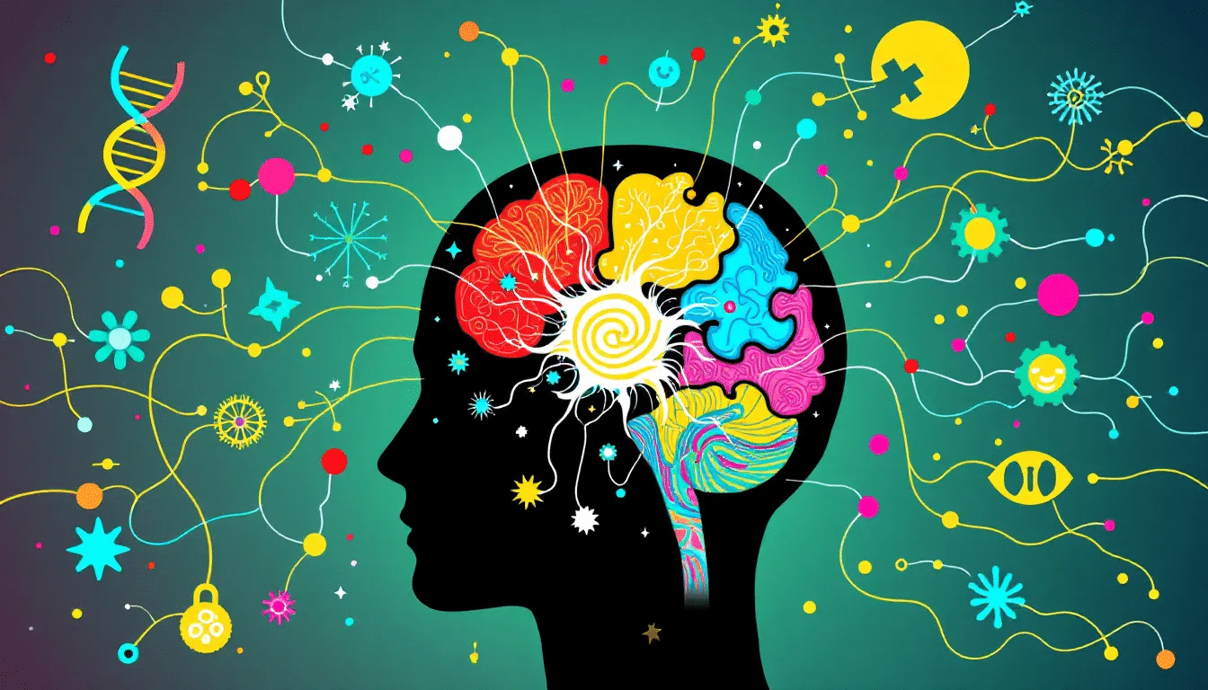 A conceptual image illustrating the science behind stem cell therapy for autism.